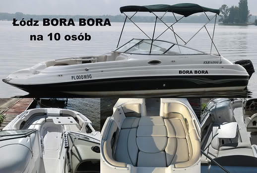 Wynajem Łodzi Zegrze Facebook ad: BORA - BORA to łódź otwarto pokładowa 10…