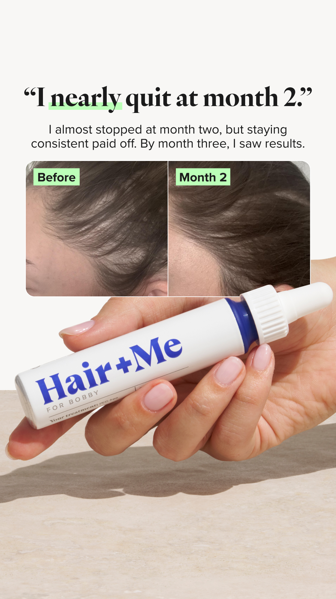 Hair + Me Facebook ad
