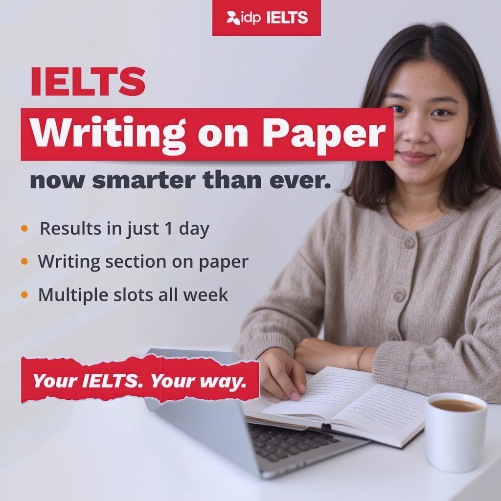 IELTS Essentials from IDP - NP Facebook ad