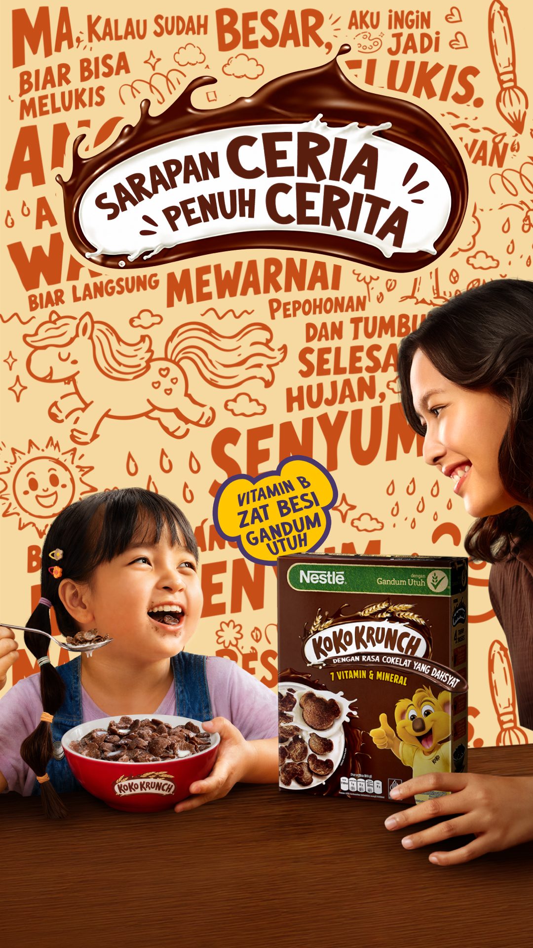 Nestlé Breakfast Cereals Indonesia Facebook ad: Cerita KOKO di Pagi hari