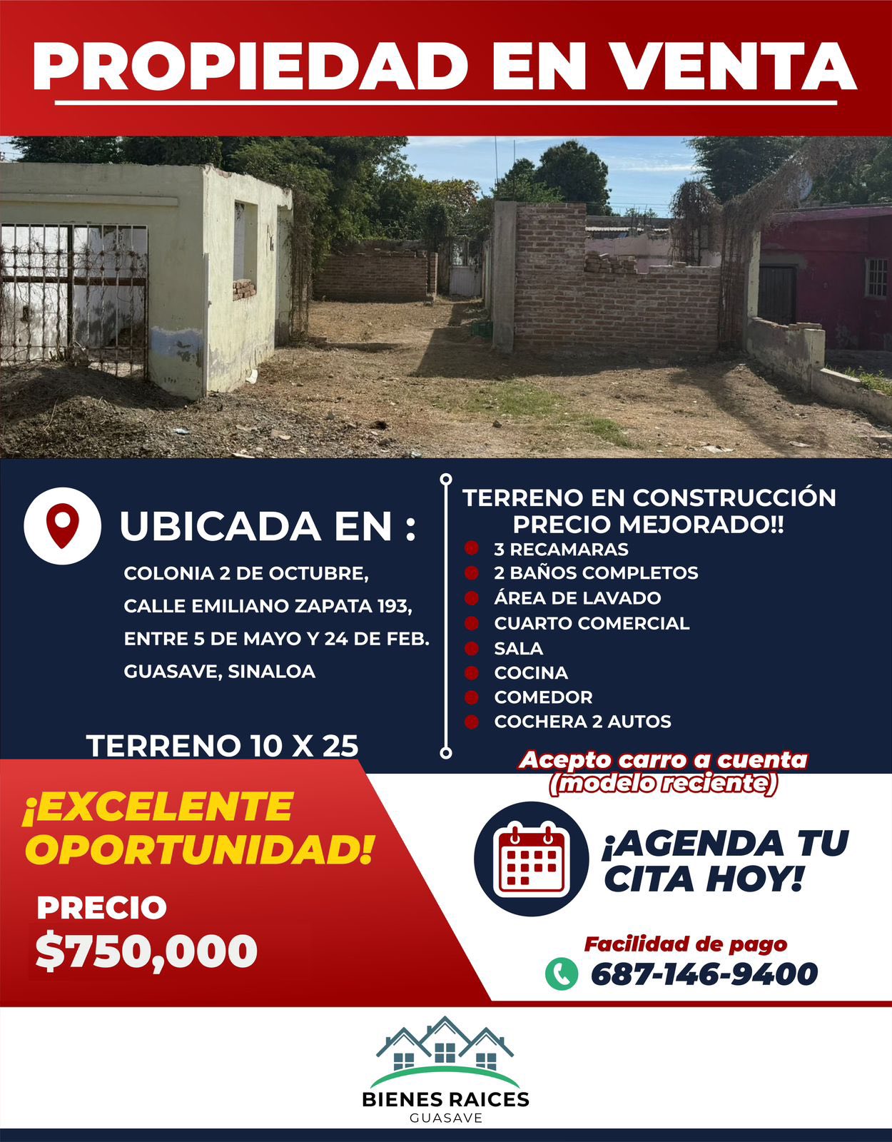 Bienes Raíces Guasave Facebook ad