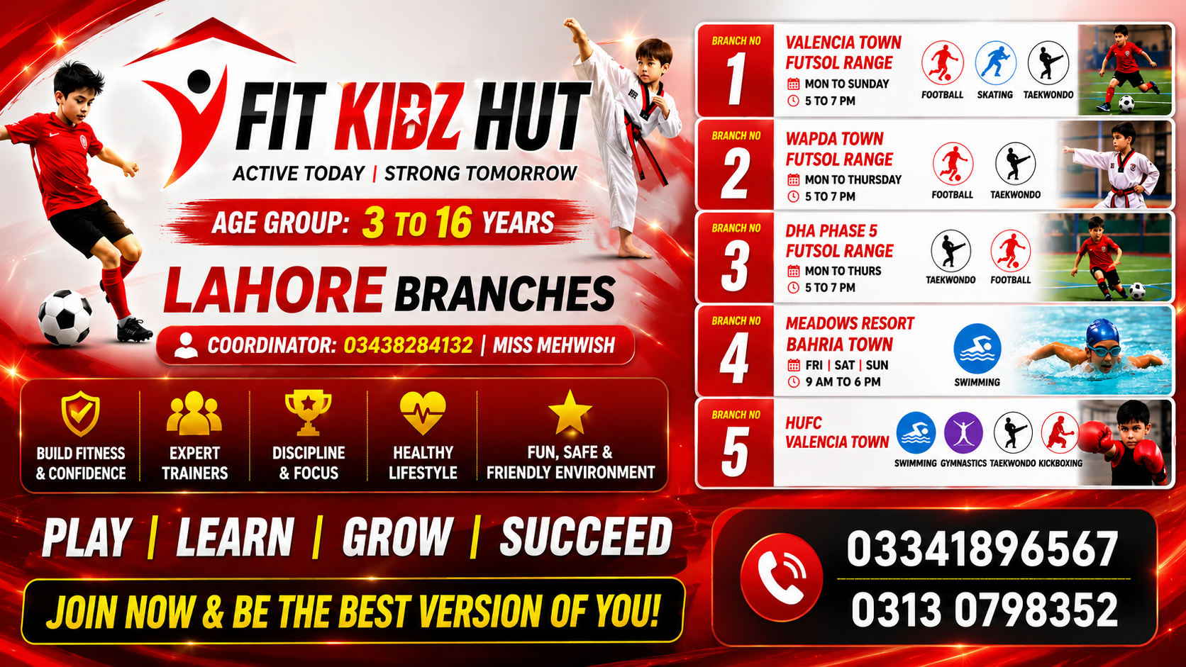 FIT KIDZ HUT Facebook ad