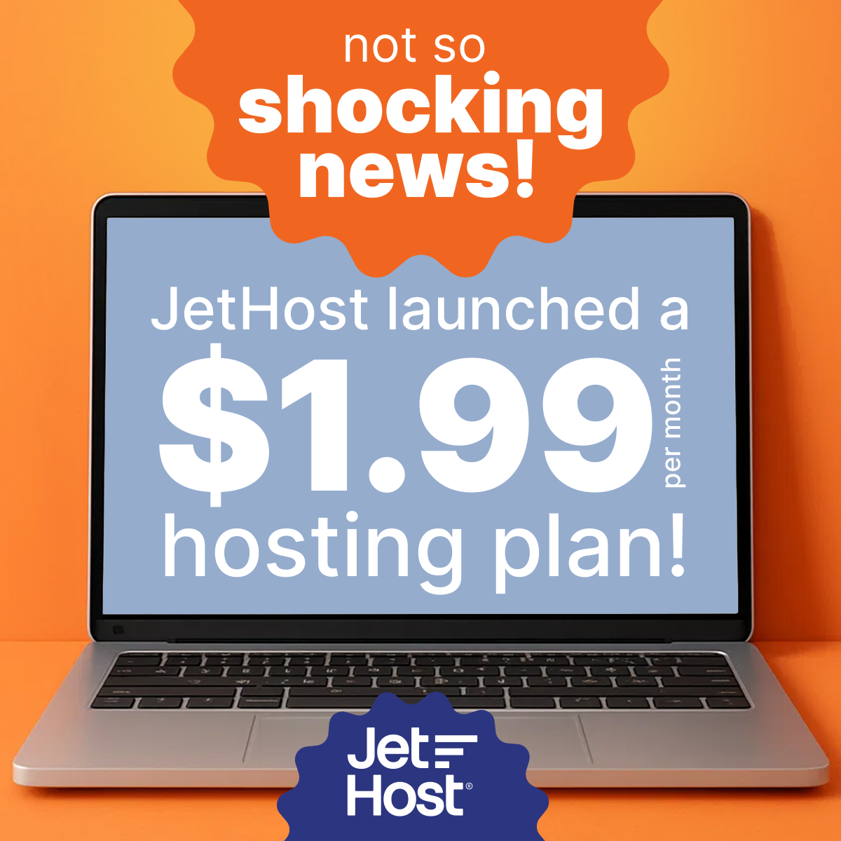 JetHost Facebook ad: Grab a $1.99/mo Hosting Plan