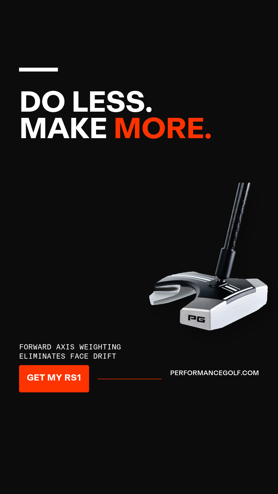 Performance Golf Facebook ad