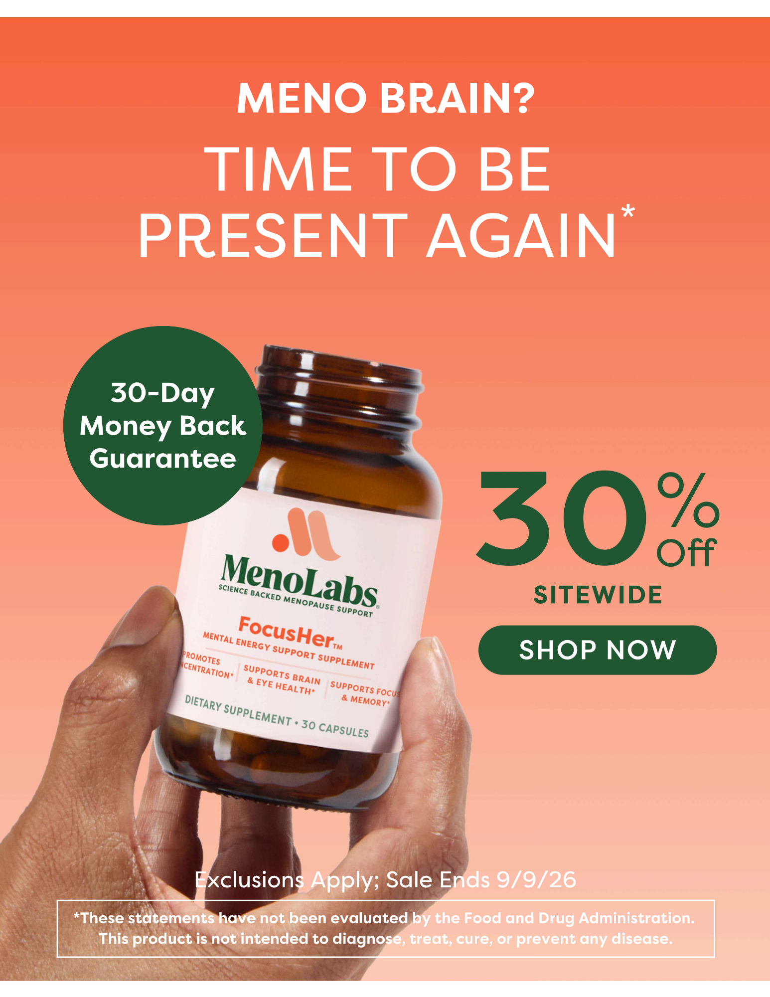 MenoLabs Facebook ad