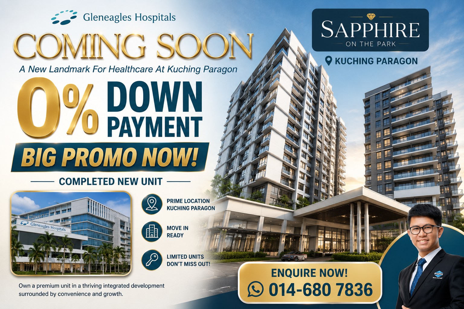 Jimmyy Chin PropNex Sarawak Facebook ad: 0% DOWN PAYMENT