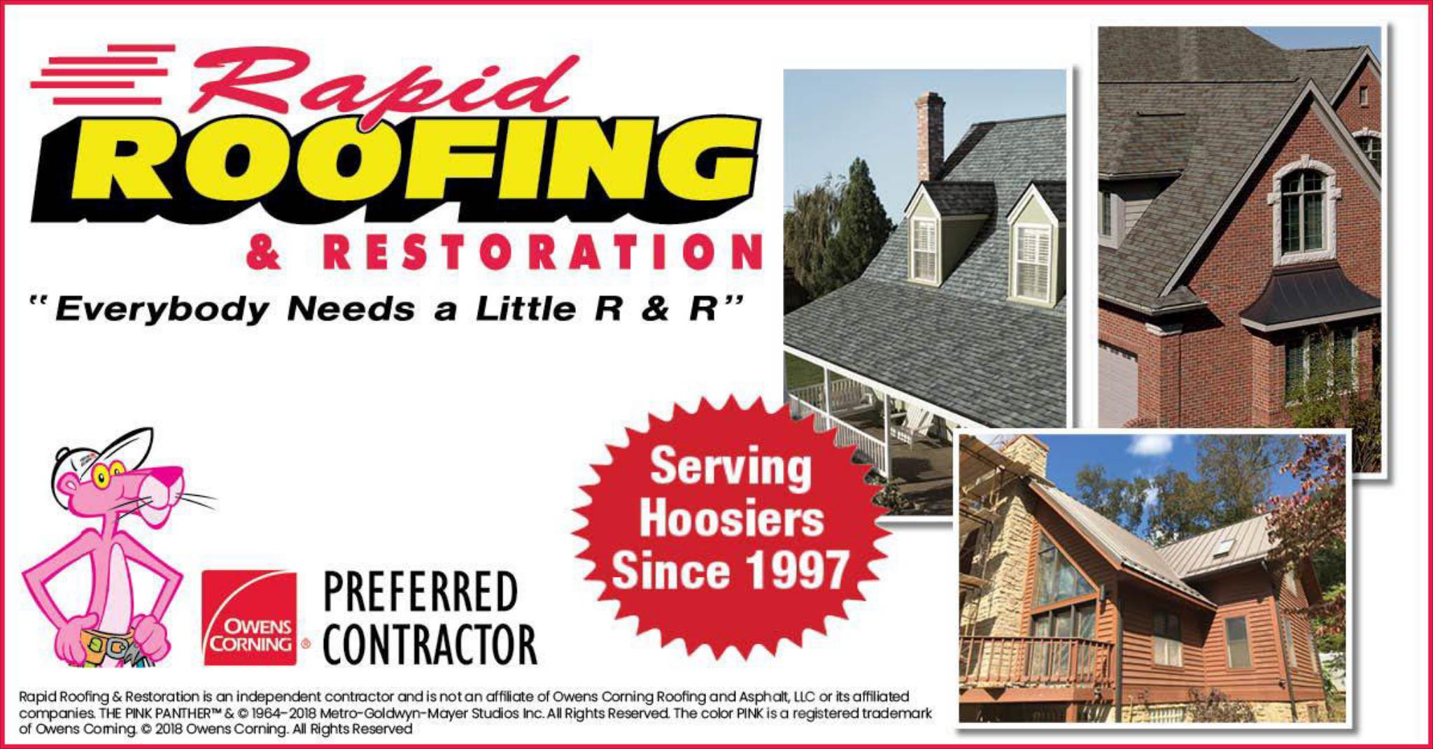 Rapid Roofing & Restoration Facebook ad