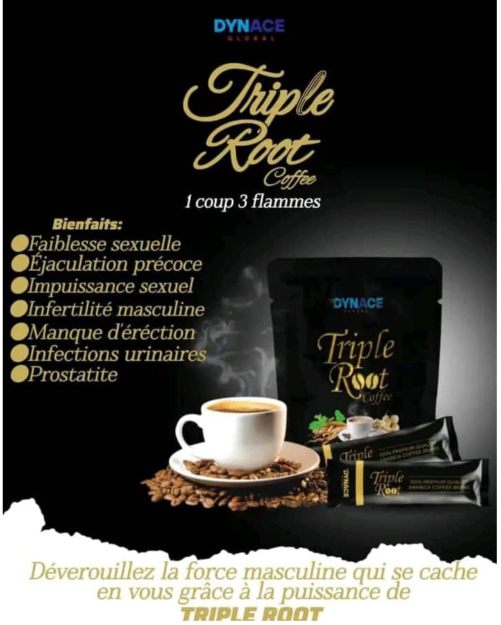 santé et bien-être Facebook ad: Triple Root: le café booste votre votre votre…