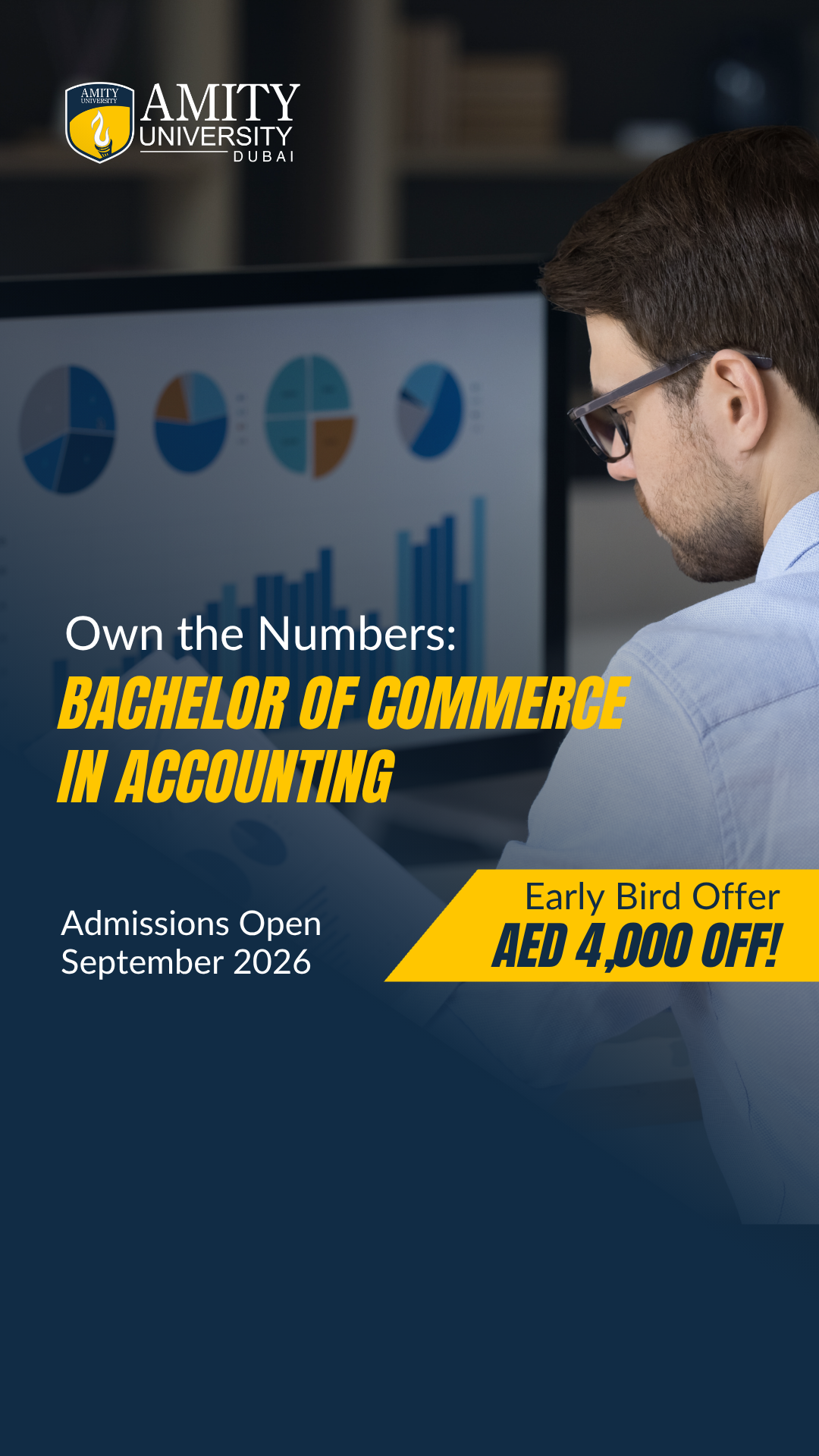 Amity University Dubai Facebook ad from Jun 3, 2026