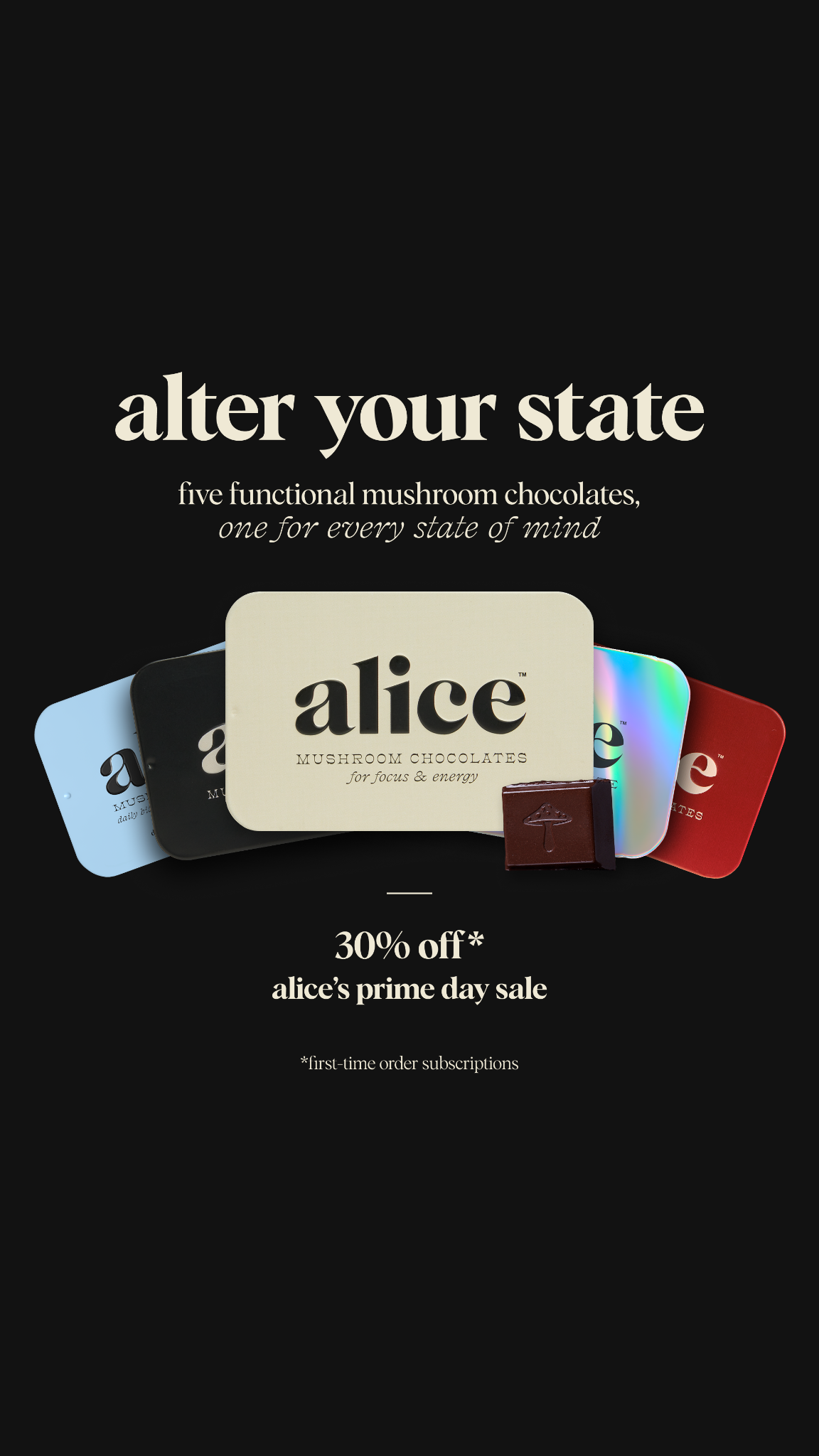 Alice Mushrooms Facebook ad