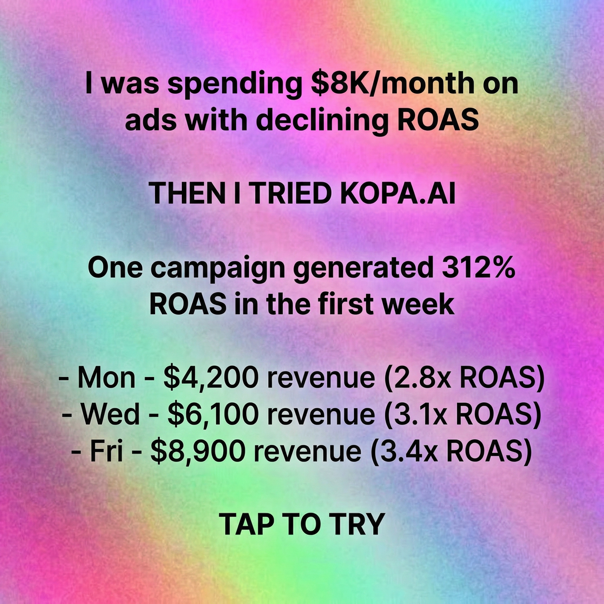 AI tools Facebook ad