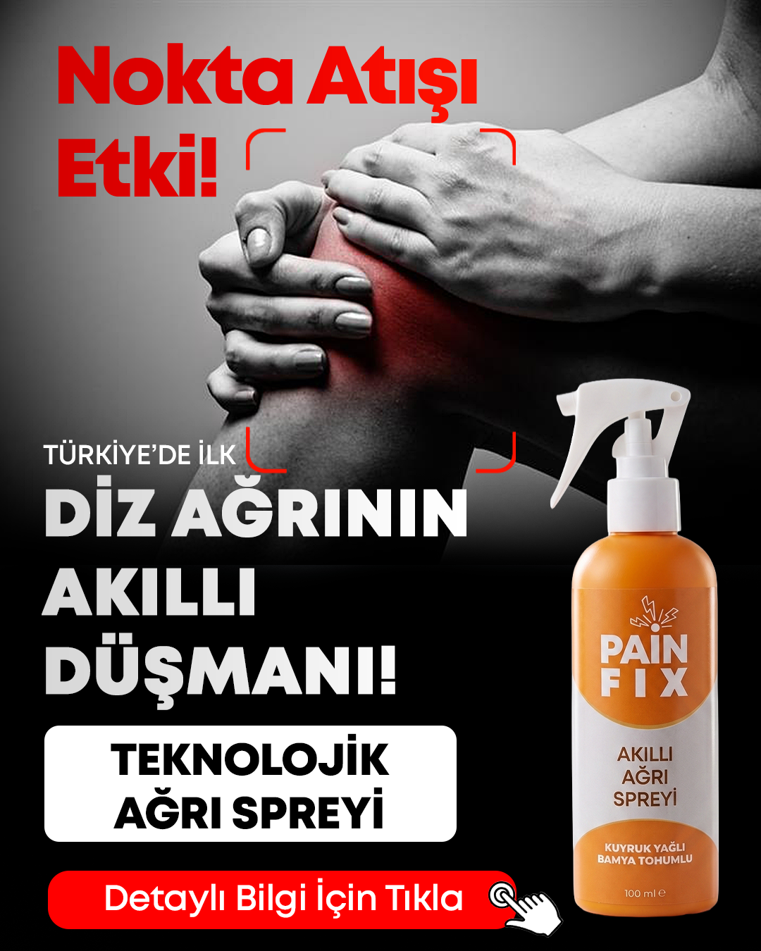 Pain Fix Facebook ad: Tüm Ağrılarını Hemen Hafiflet!