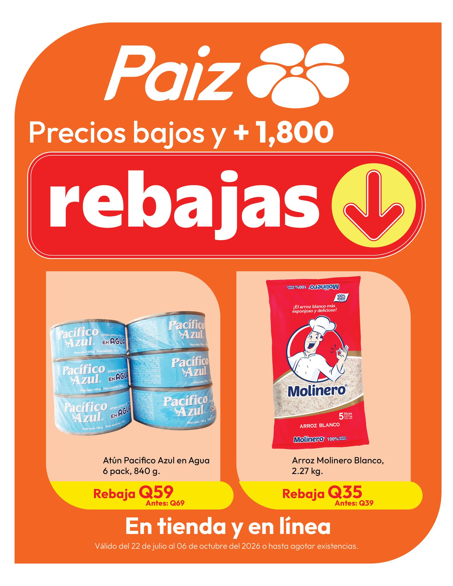 Paiz Guatemala Facebook ad: ¡Precios bajos y + 1,800 rebajas para tu…