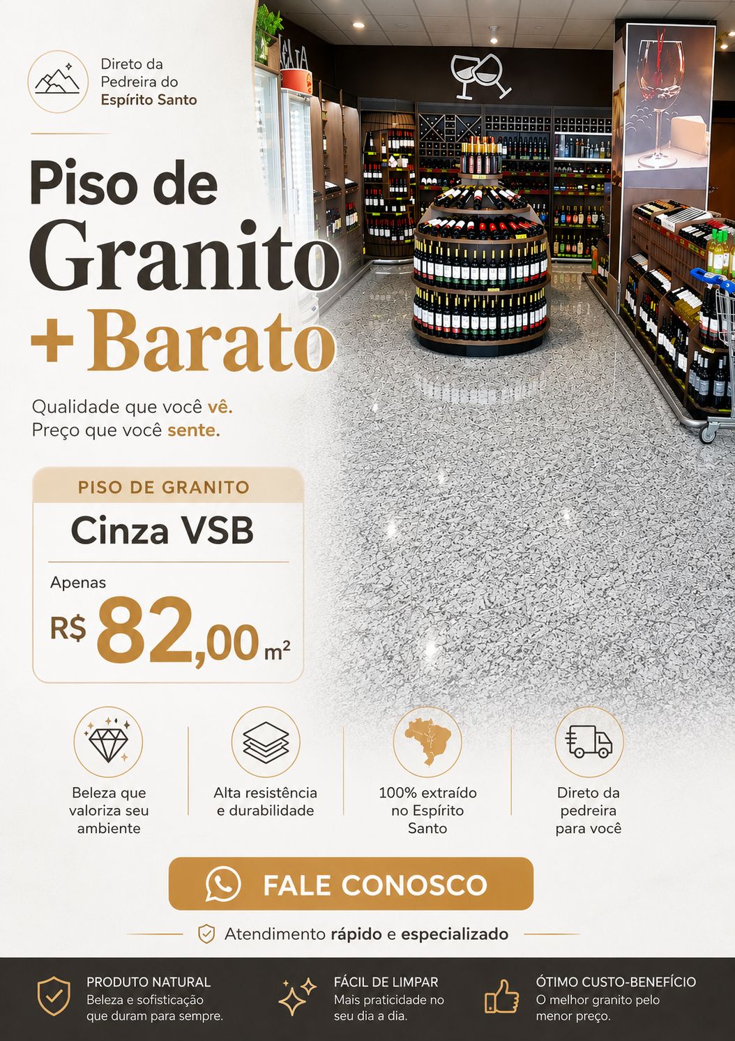 Piso de Granito Facebook ad: Piso de Granito + Barato