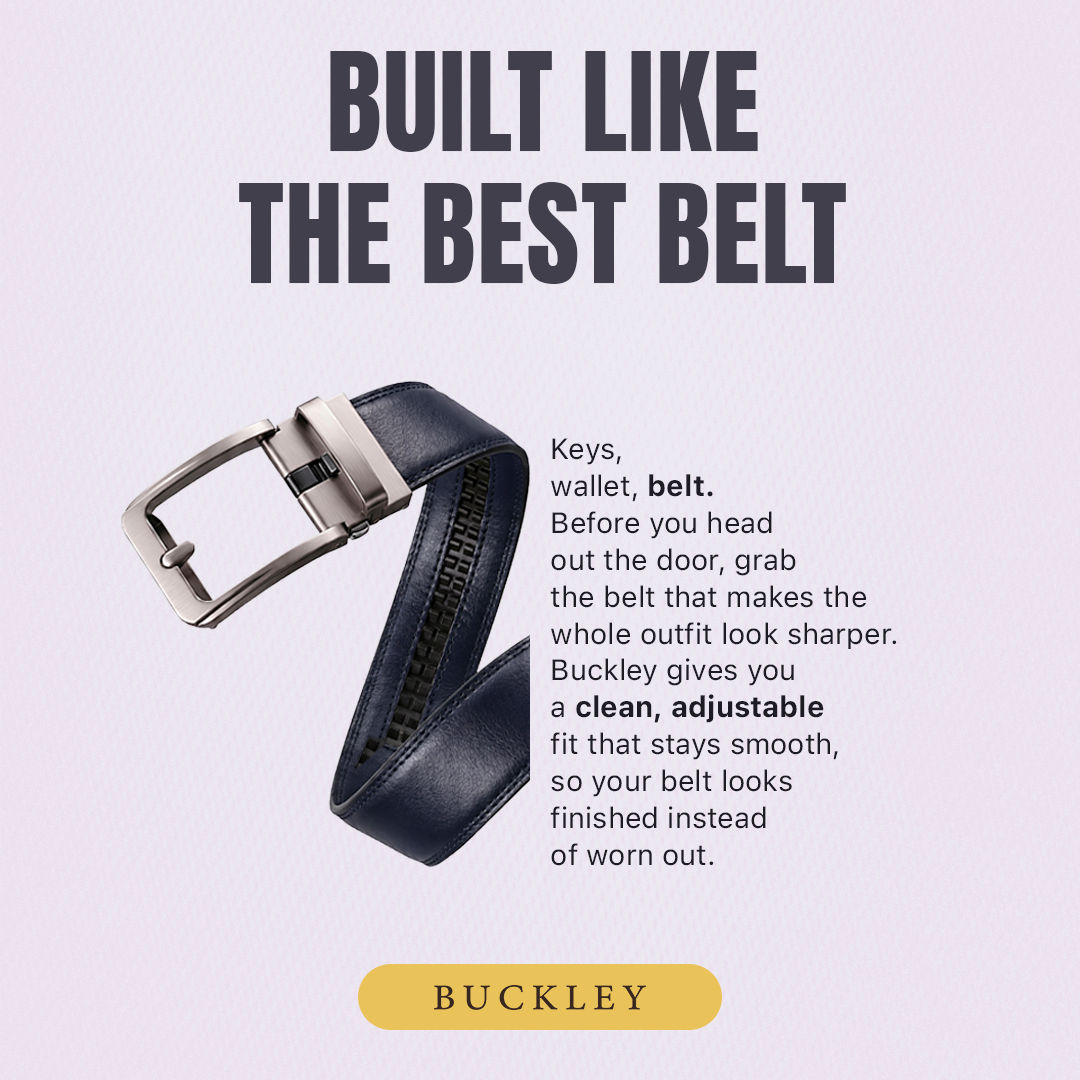 Buckley Belts Facebook ad