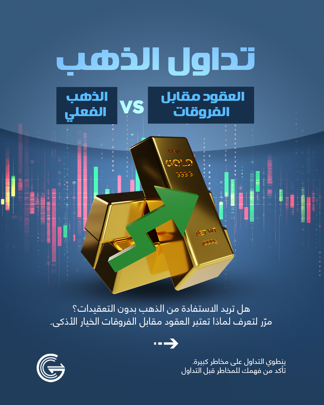 Gcc Brokers AR Facebook ad: اختبر تداول الذهب المرن والاقتصادي.