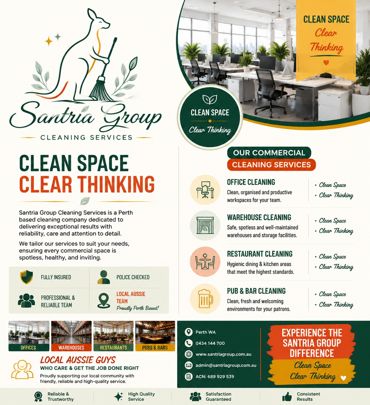 Santria Group Cleaning Services Facebook ad