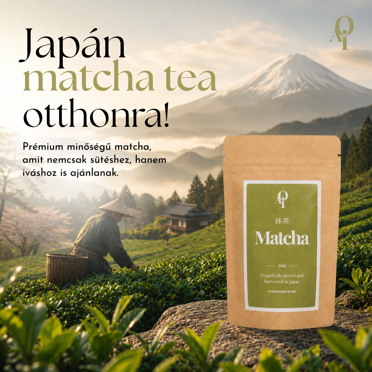 AOI Matcha Facebook ad: 100% bio minősítéssel!