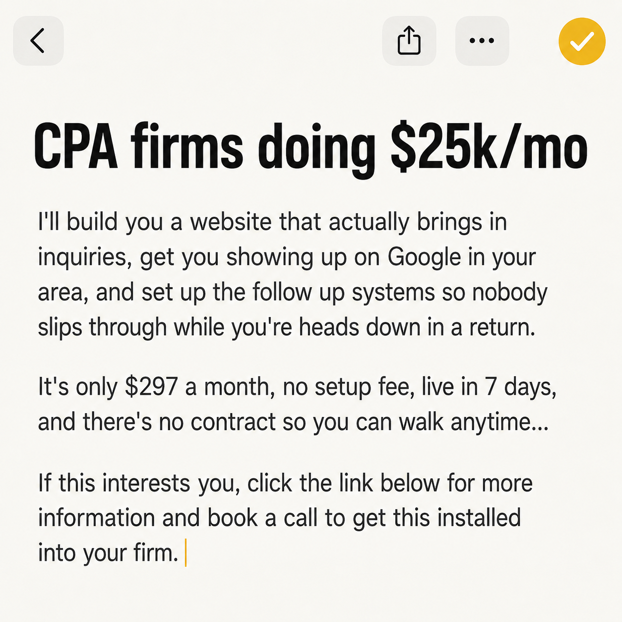 Peak Service Facebook ad
