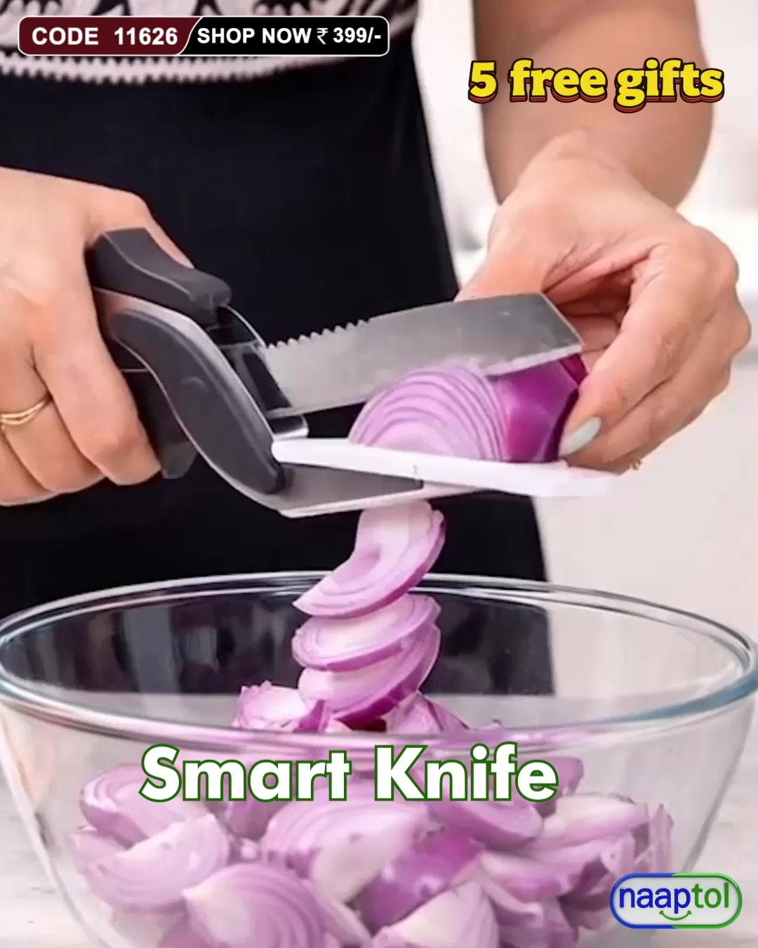 Naaptol-8 Facebook ad: Effortless Cutting & Unbeatable Value - Only ₹399 for the…