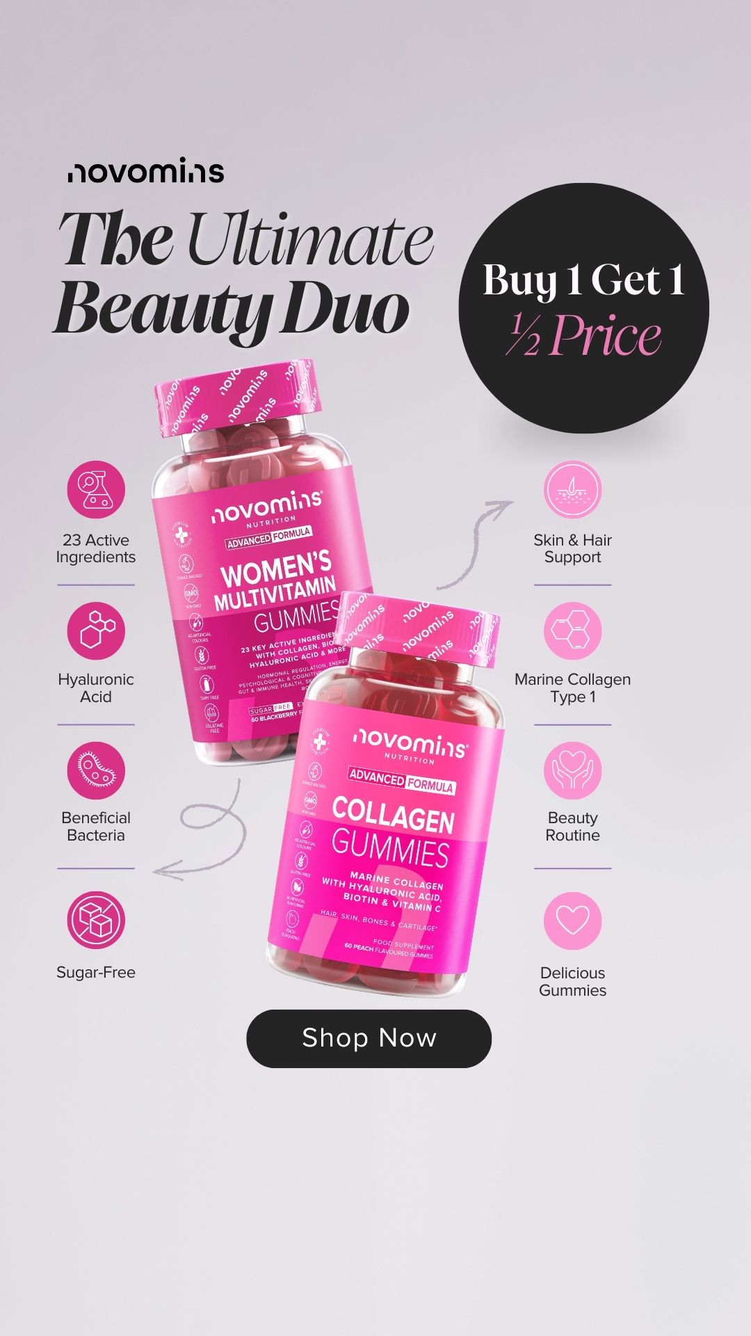 Novomins Nutrition Facebook ad