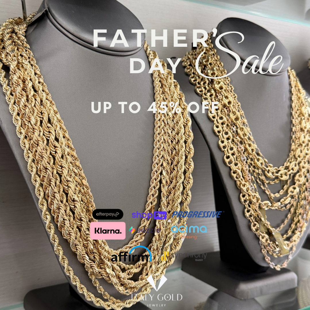 Italy Gold Jewelry Facebook ad: Father's Day Best-Selling Chains