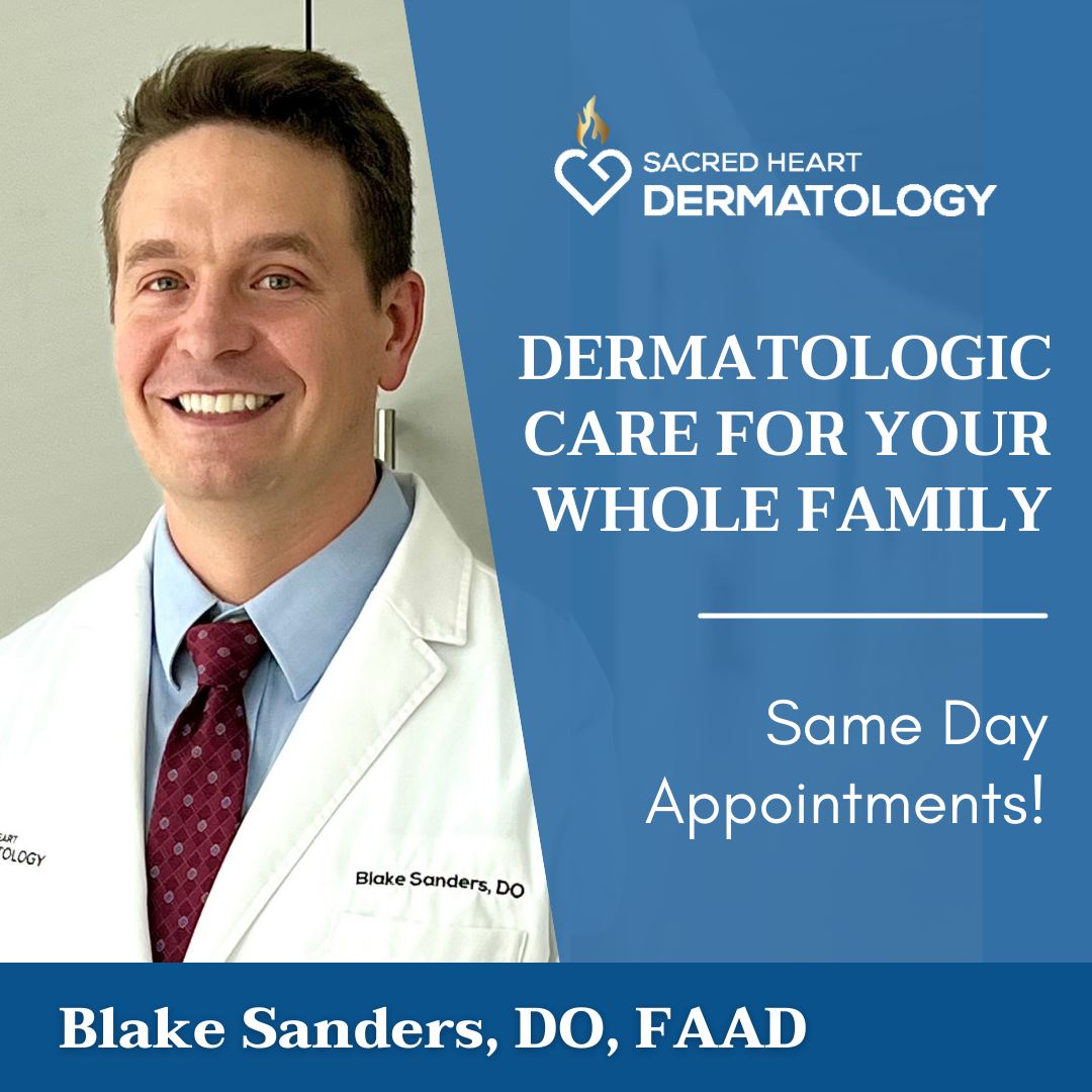 Sacred Heart Dermatology Facebook ad: State-of-the-art Care in Mooresville, NC