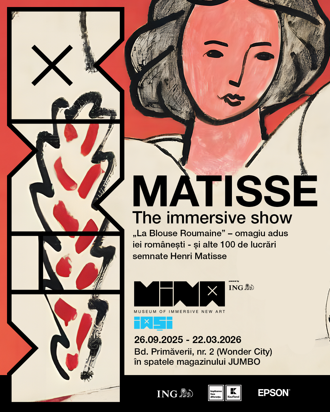 MINA Iasi Facebook ad: Matisse, The Immersive Show - premieră națională la…