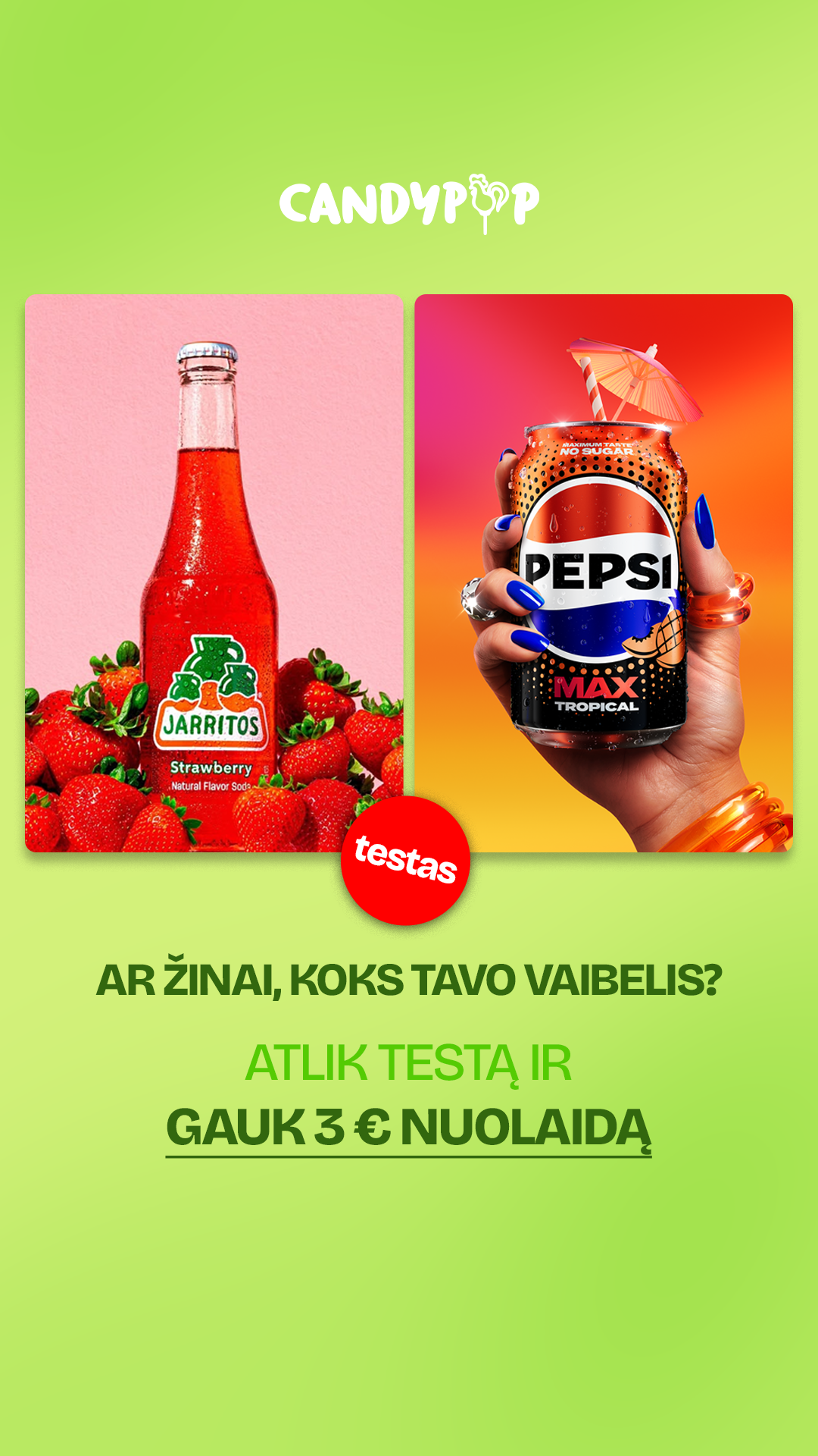 Candy POP Facebook ad