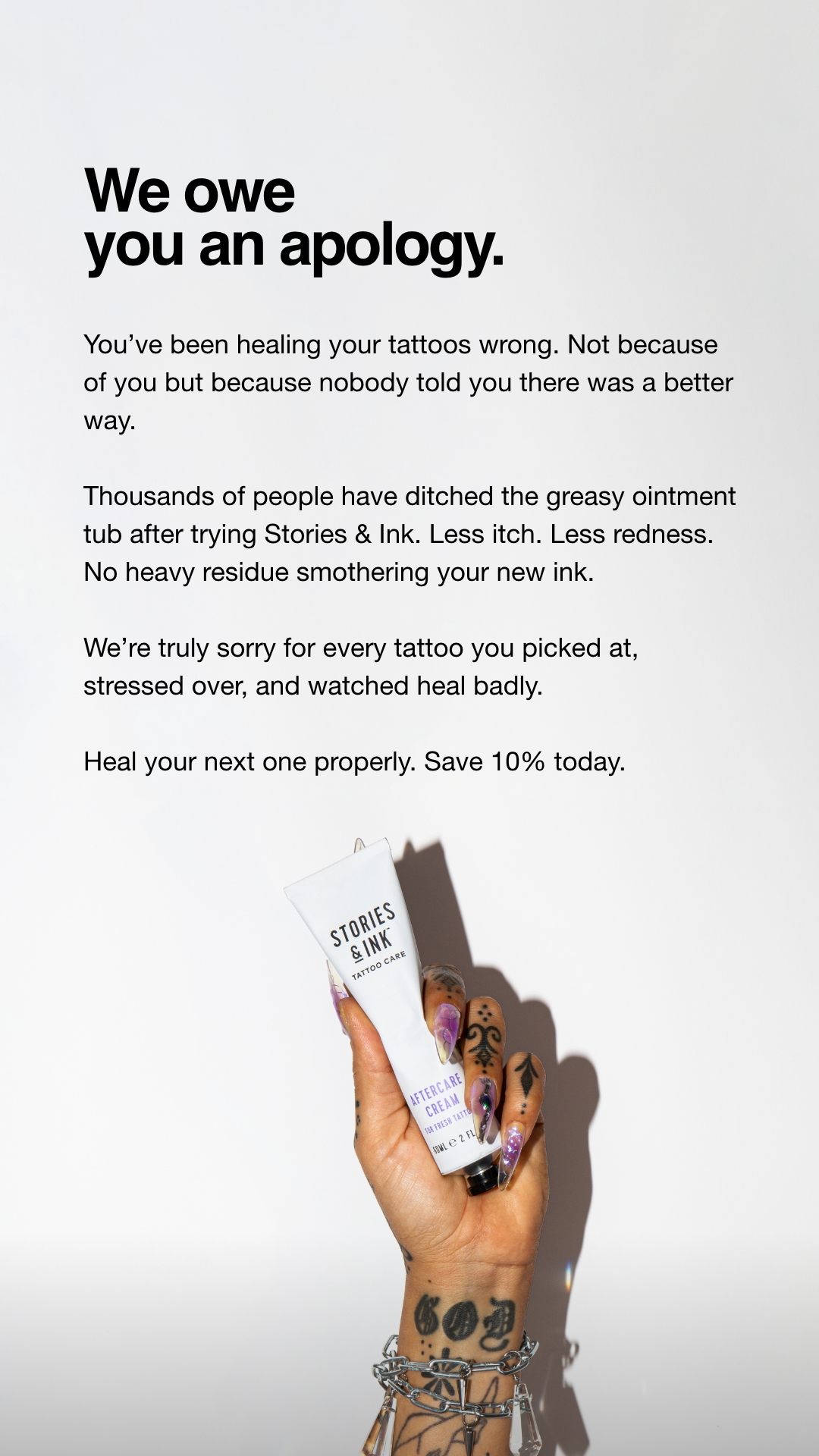 Stories & Ink Facebook ad