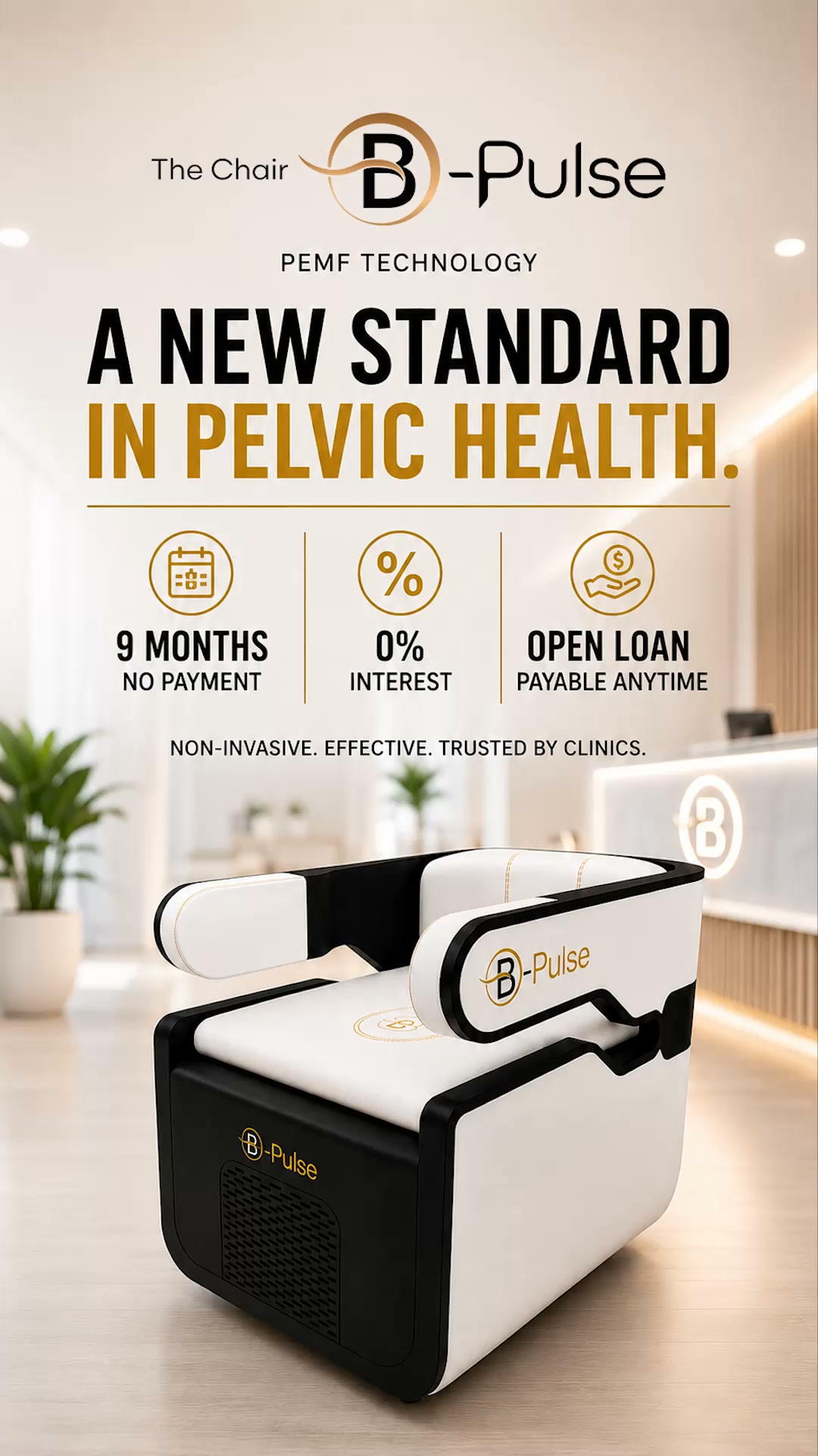 B-Pulse Chair Facebook ad: 0$ payments for 9 months