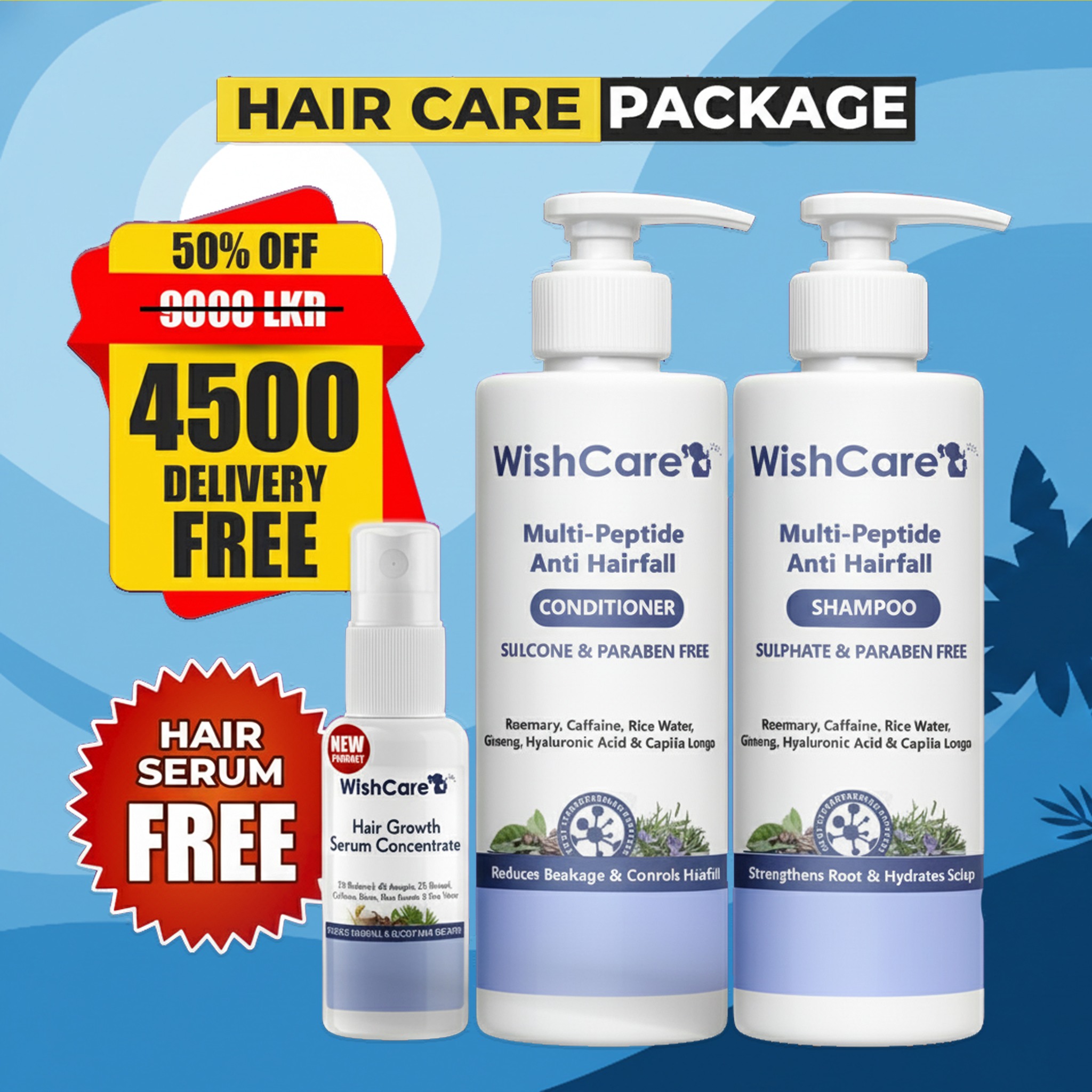 WishCare Sri Lanka Facebook ad: 𝟓𝟎% 𝐃𝐢𝐬𝐜𝐨𝐮𝐧𝐭 මිල අඩු කලා