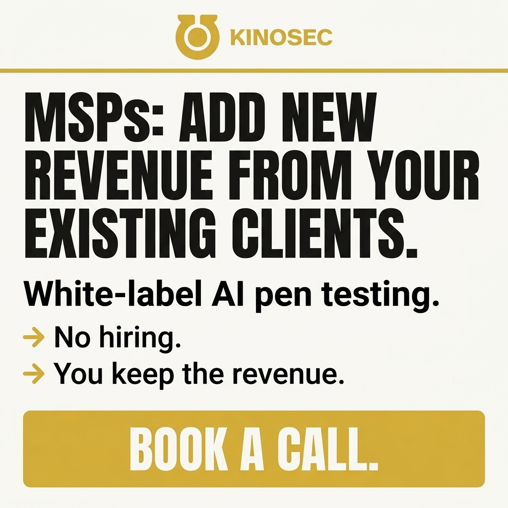 KinoSec Facebook ad: MSPs: Add New Revenue From Your Existing Clients