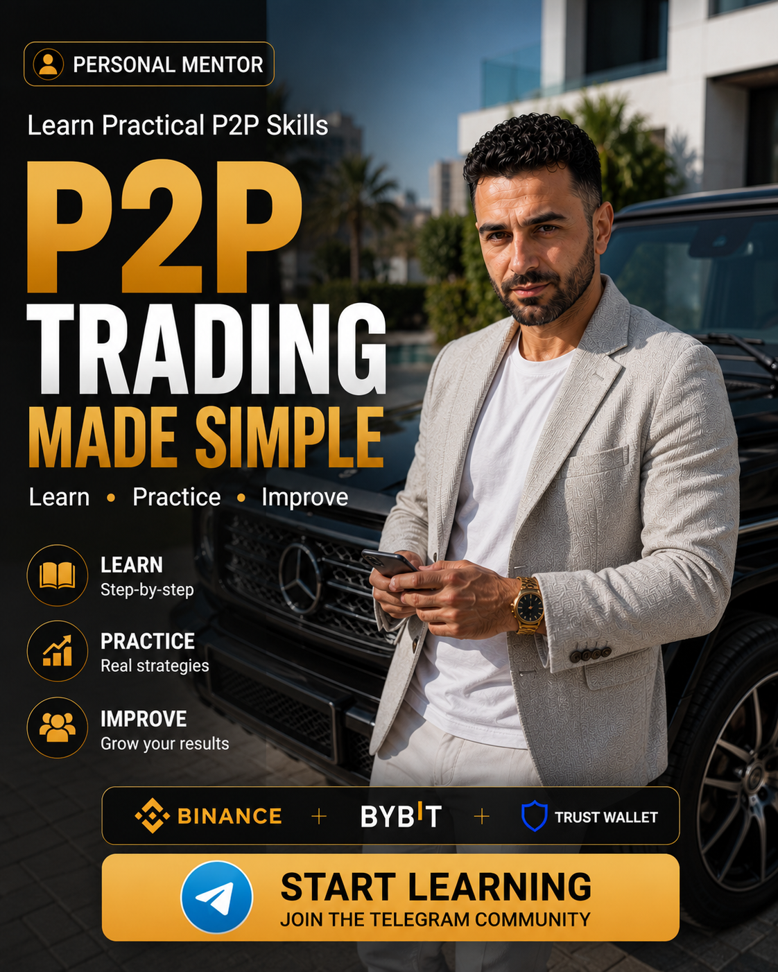 Crypto Arbitrage Hub Facebook ad: Join my community