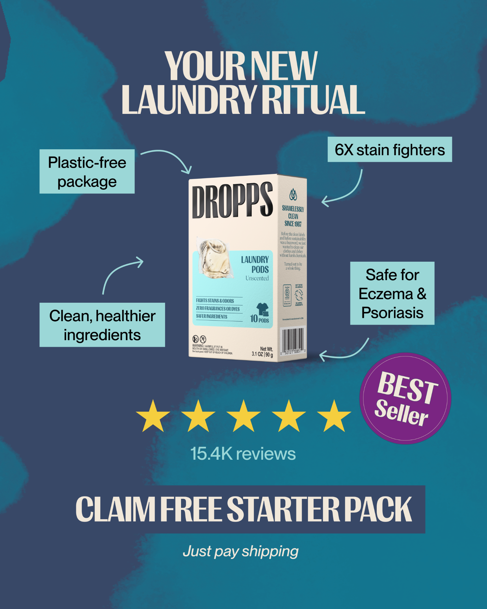 Dropps Facebook ad: Get Your Free Starter Pack Today!