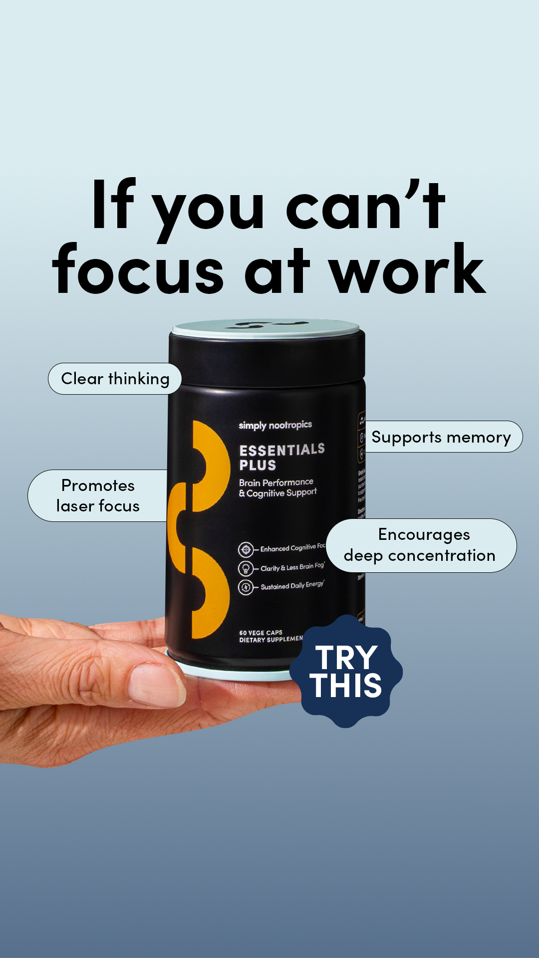 Simply Nootropics Facebook ad