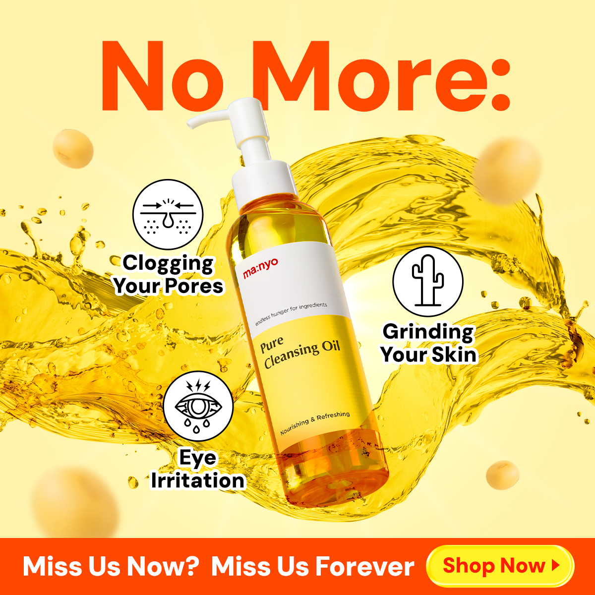 manyofactory_official_global Facebook ad: Start fresh with Pure Cleansing Oil