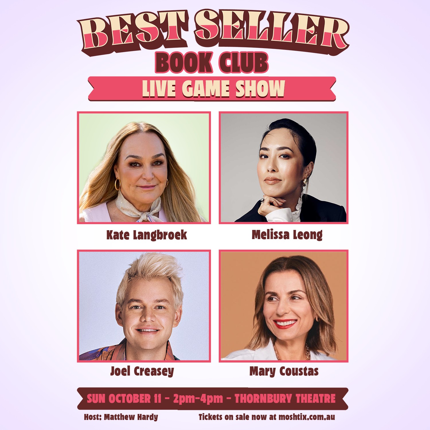Best Seller Book Club Facebook ad: Sunday Oct 11 | 2-4pm | Thornbury Theatre