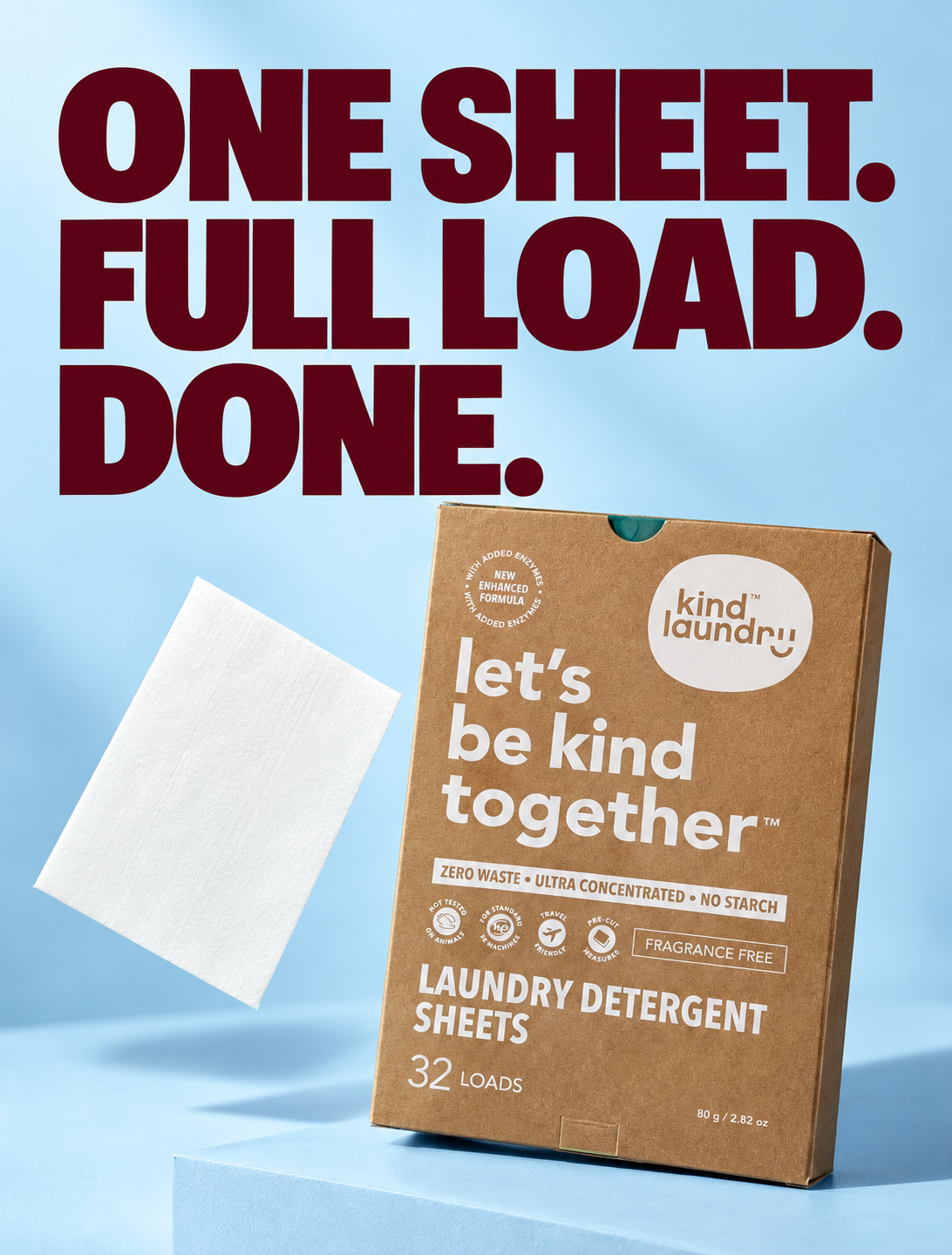 Kind Laundry Facebook ad: New Enhanced Formula: More Enzyme Power in the Same EWG…