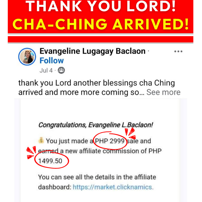Clicknamics Philippines Facebook ad