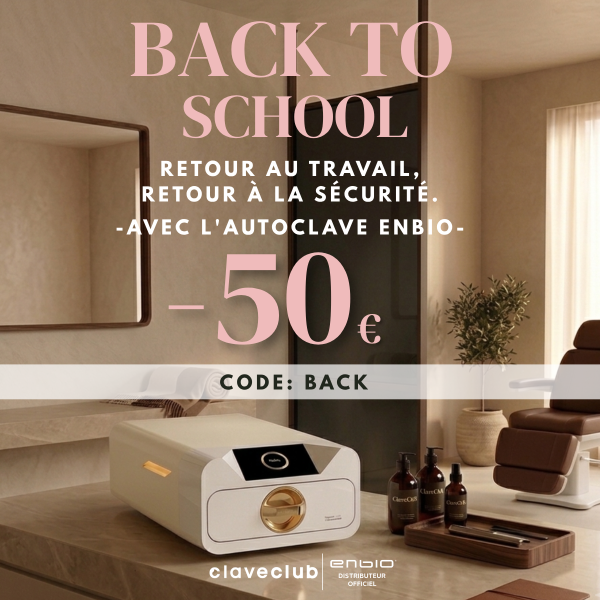 ClaveClub Facebook ad: Septembre: code BACK