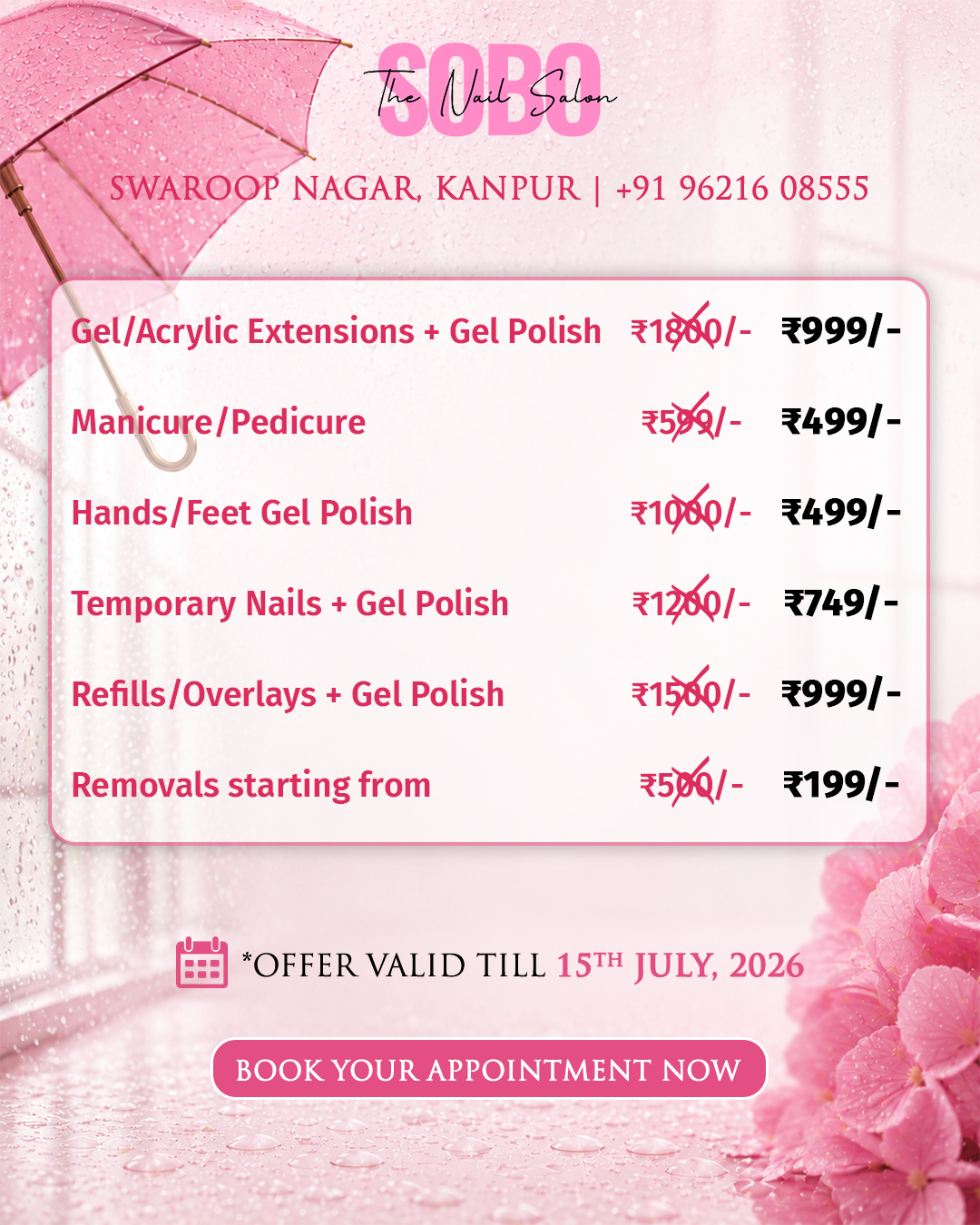 The SoBo Nail Salon Swaroop Nagar Kanpur Facebook ad