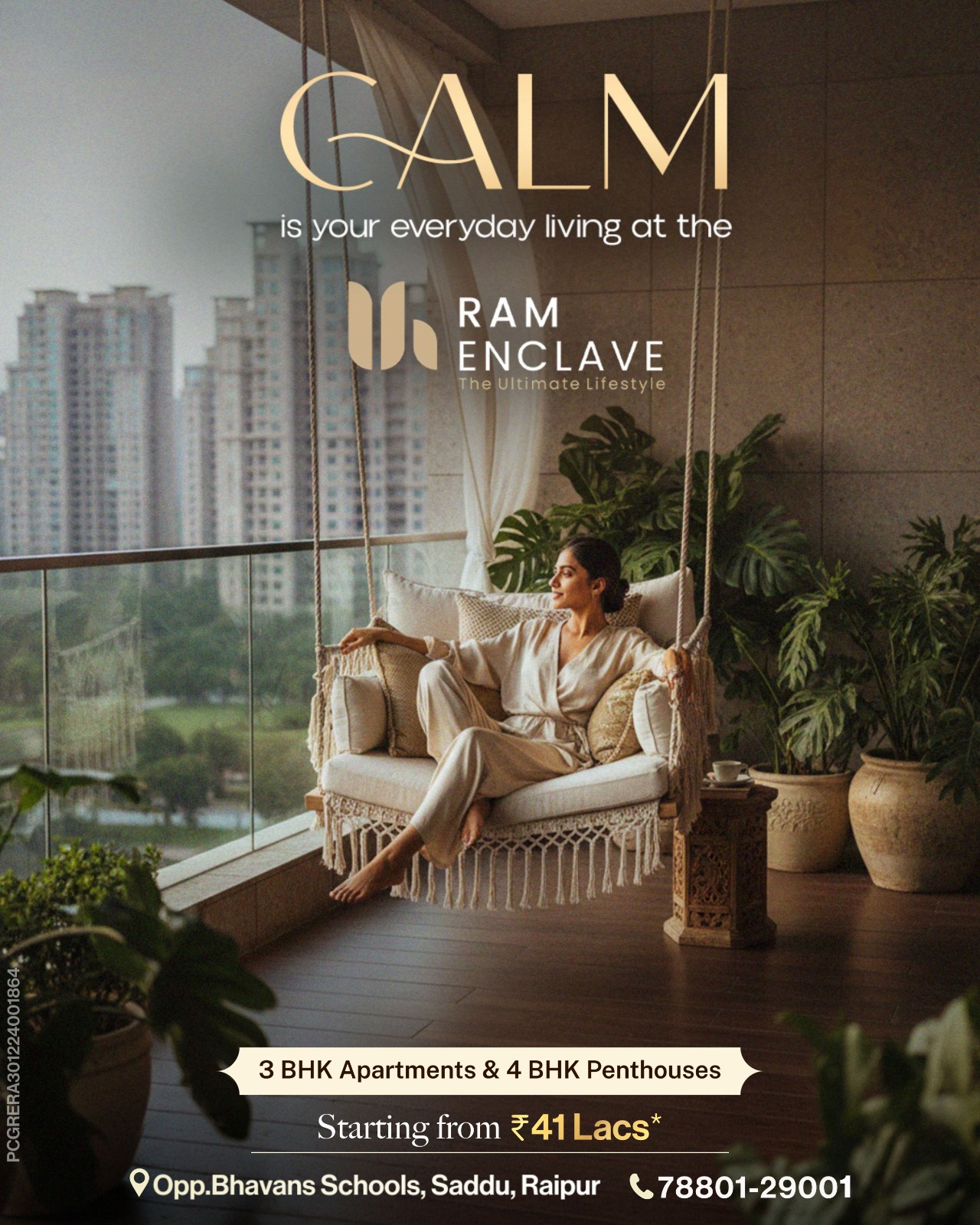 Ram Enclave Facebook ad: Luxurious 3 BHK Apartments & Penthouses