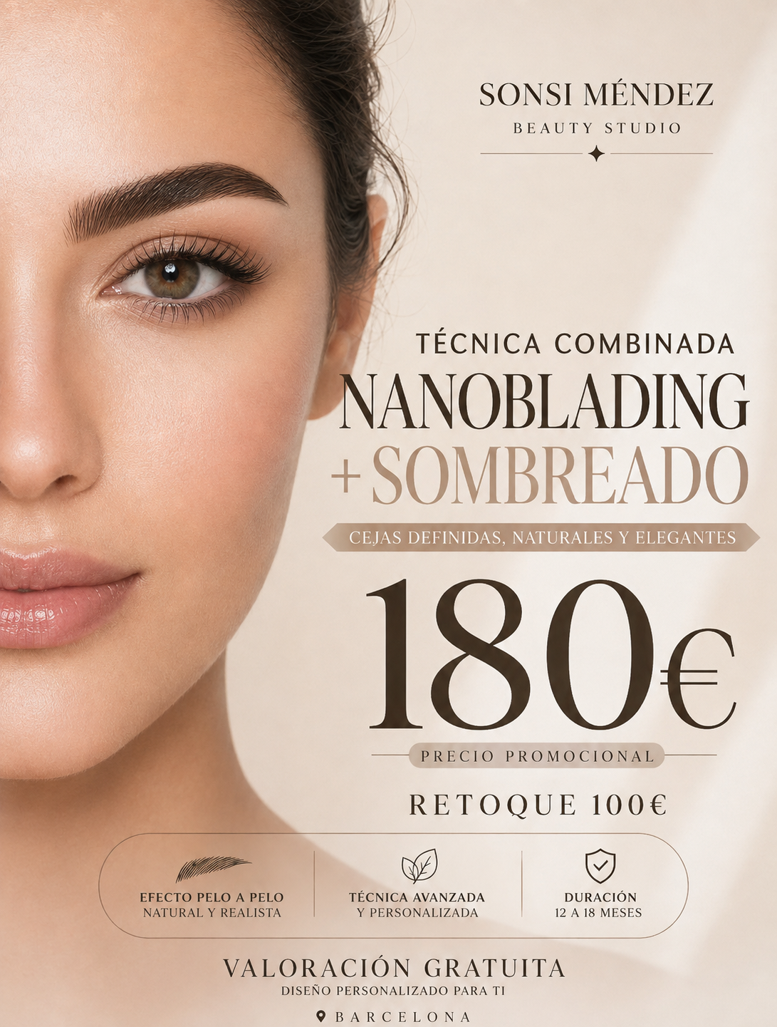 Sonsi Mendez BeautyFace Facebook ad: Chatea con nosotros