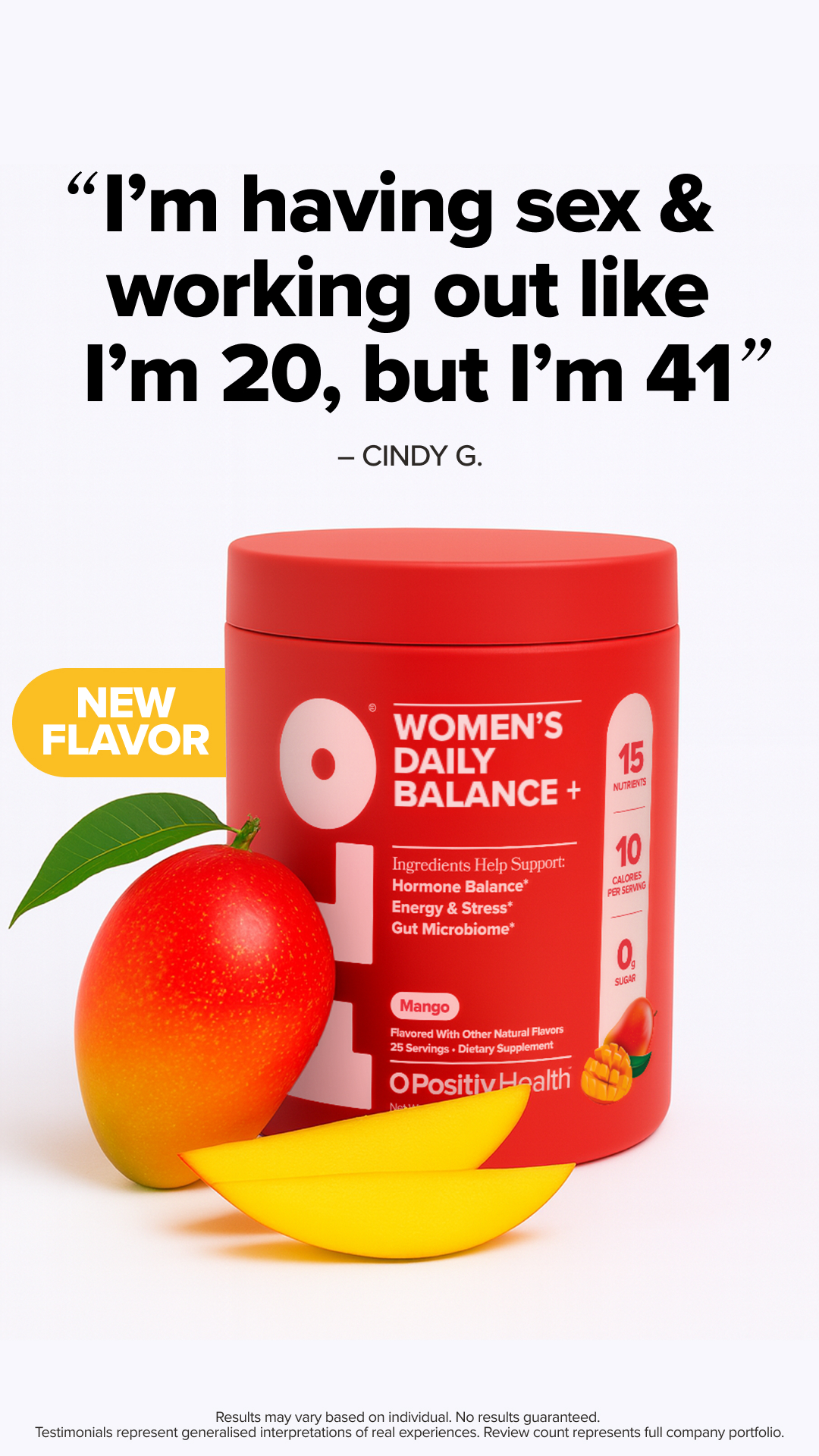 O Positiv Women's Health Facebook ad