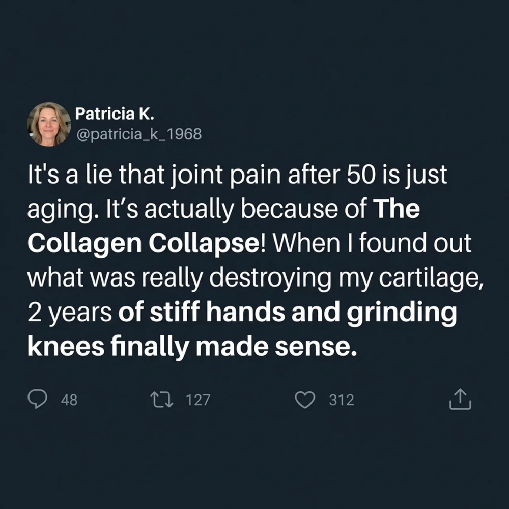 The Menopause Journal Facebook ad: Joint pain after 50 isn't just aging. An article explains…