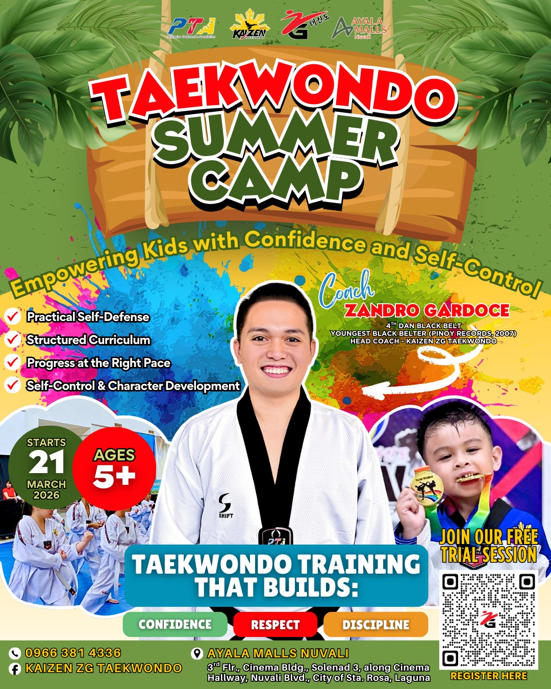 Kaizen ZG Taekwondo Facebook ad: Looking for a positive activity for your child…