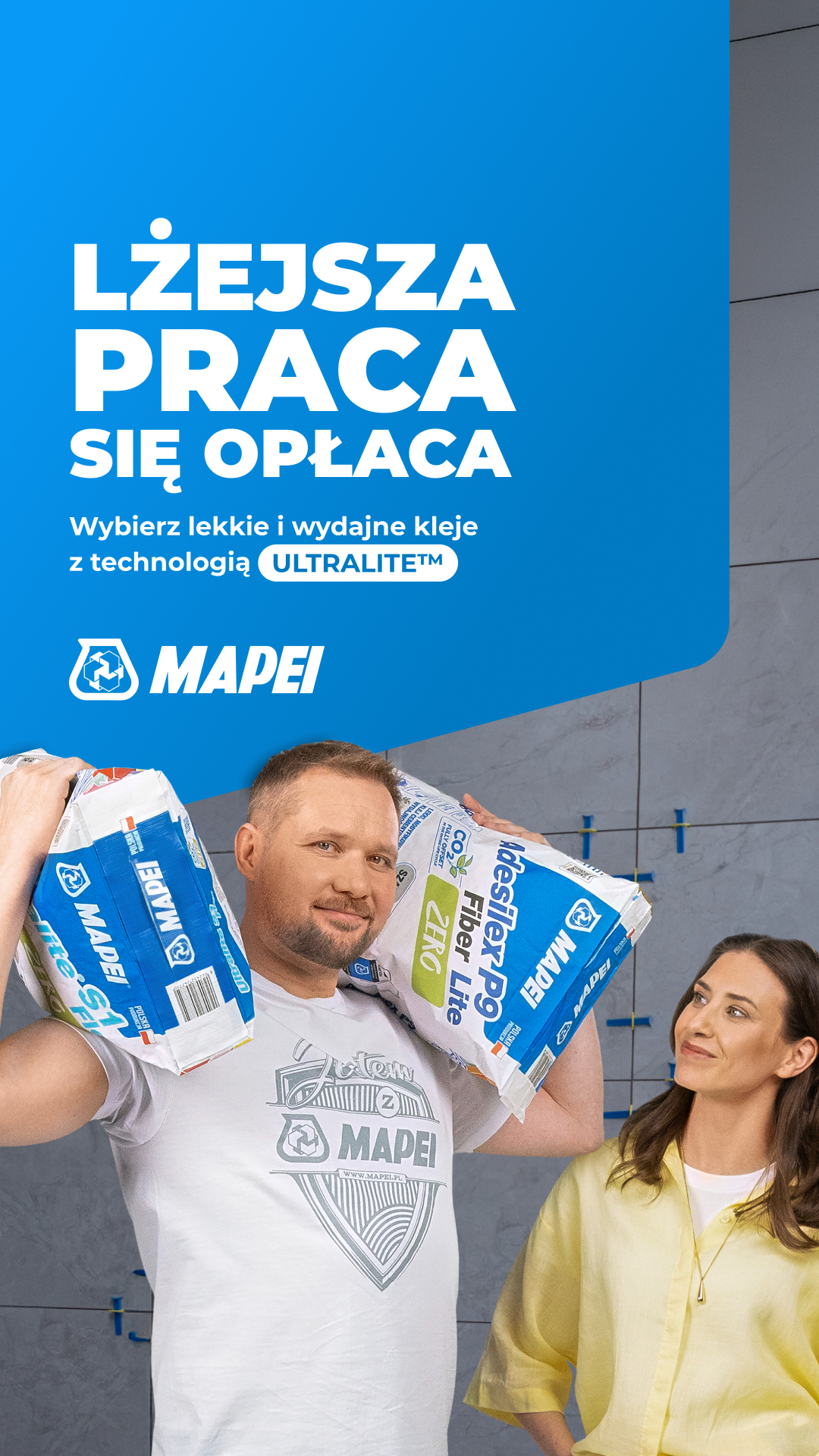 MAPEI Polska Facebook ad: Lekkie kleje Ultralite
