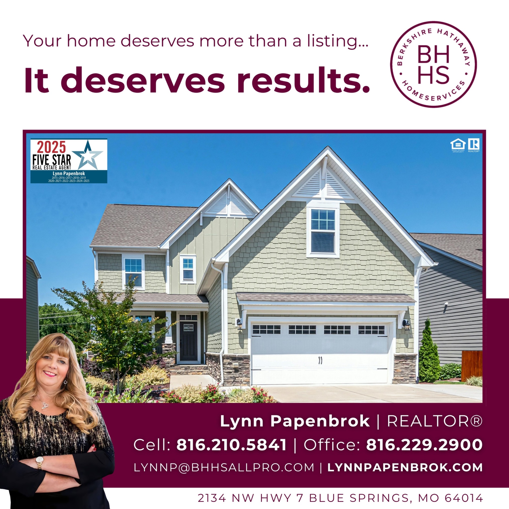 Lynn Papenbrok Berkshire Hathaway HomeServices All-Pro Real Estate Facebook ad