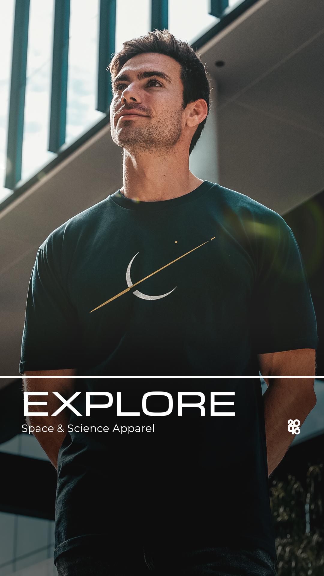 2046 Design Facebook ad: Your Next Everyday Space Tee